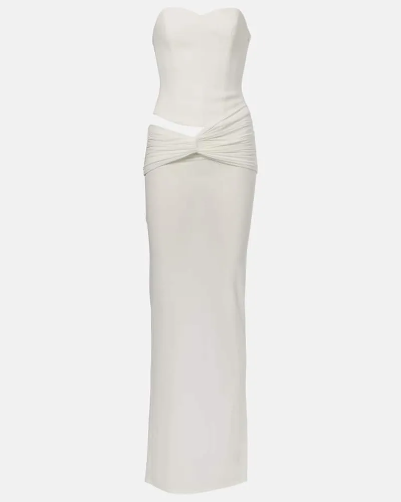 Alex Perry Maxikleid aus Crêpe Schwarz