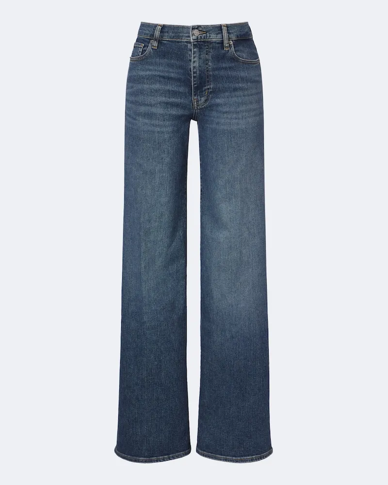 Frame Denim Wide-Leg Jeans Palace Blau