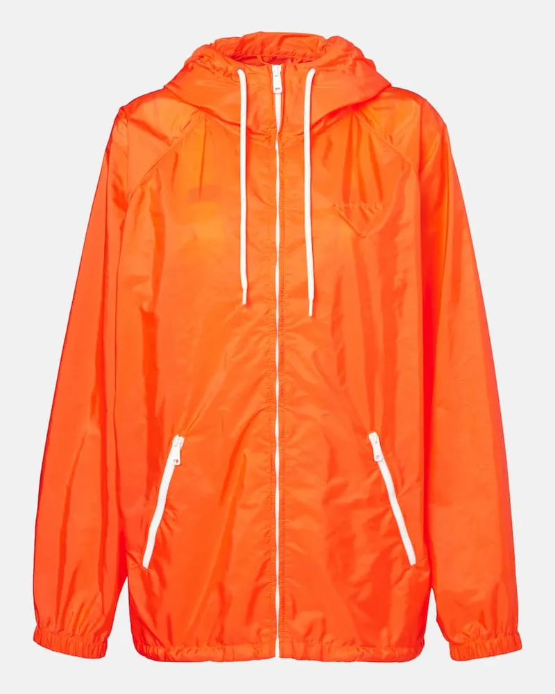 Prada Regenjacke aus Re-Nylon Orange