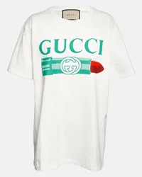 Gucci T-Shirt aus Baumwoll-Jersey Weiss