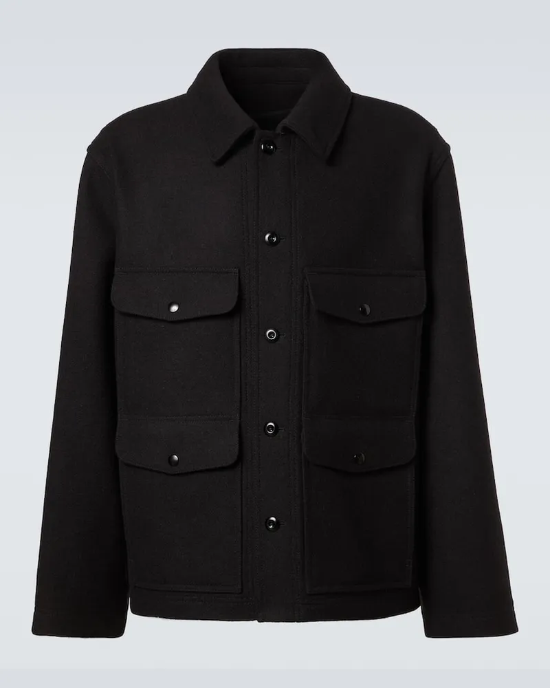 Christophe Lemaire Feldjacke aus Wolle Schwarz