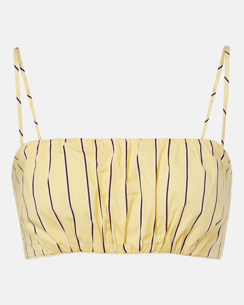 STAUD Cropped-Top Fiore aus Baumwolle Gelb