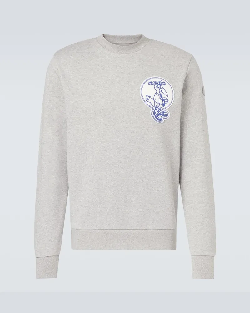 Moncler Sweatshirt aus Baumwolle Grau