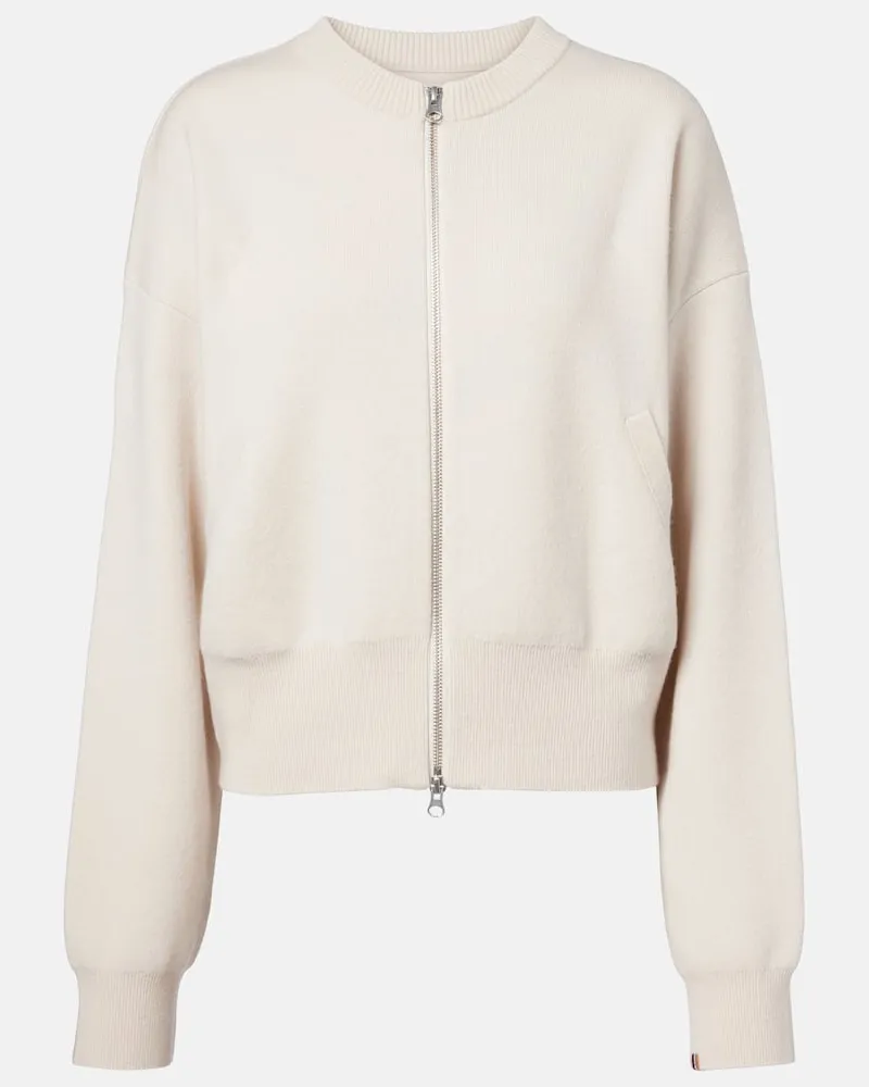 extreme cashmere Cardigan N°478 Xtra Fun aus Kaschmir Weiß