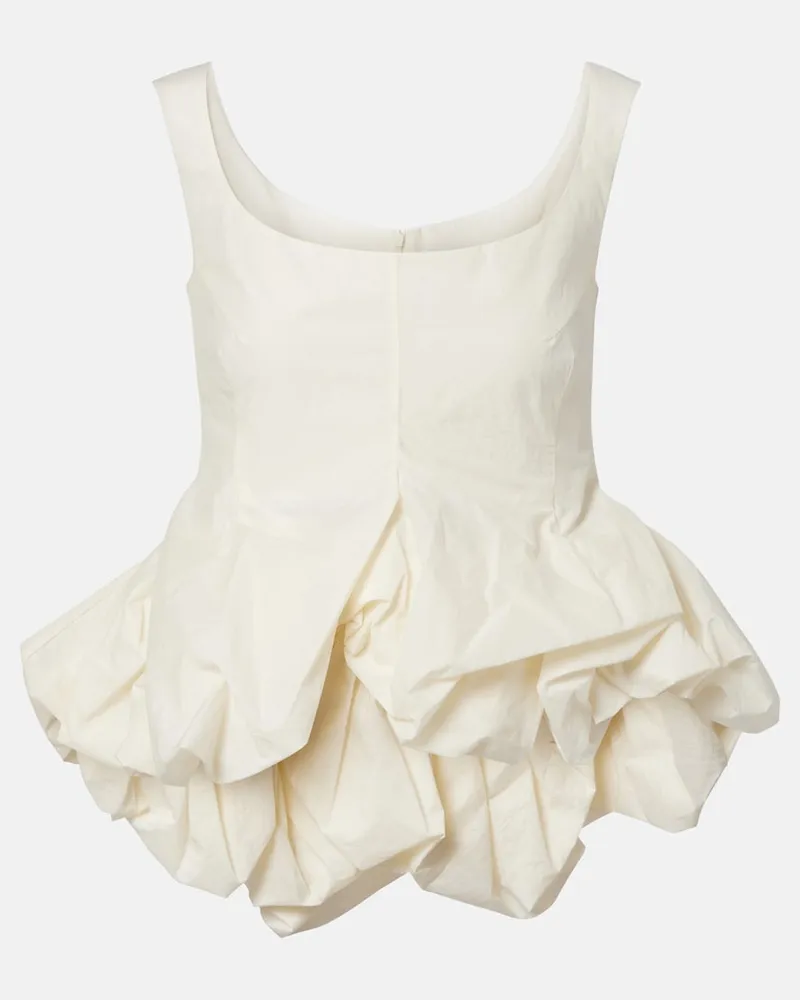 Magda Butrym Top aus Schößchen Weiß