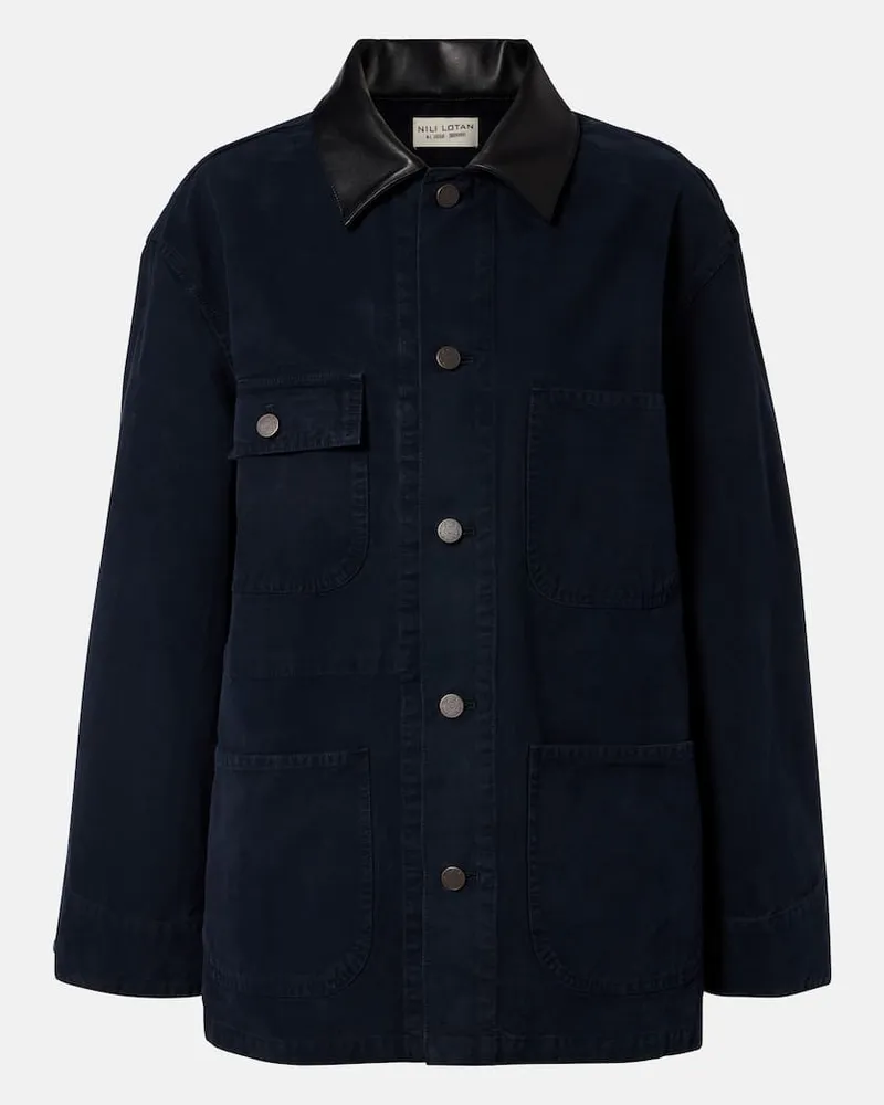 Nili Lotan Jacke Marquise aus Baumwolle Blau