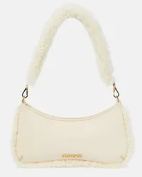 Jacquemus Schultertasche Le Bisou Doux aus Leder Beige