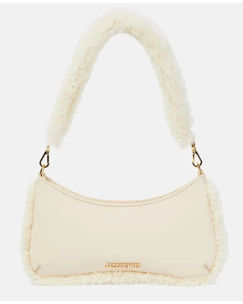 Jacquemus Schultertasche Le Bisou Doux aus Leder Beige