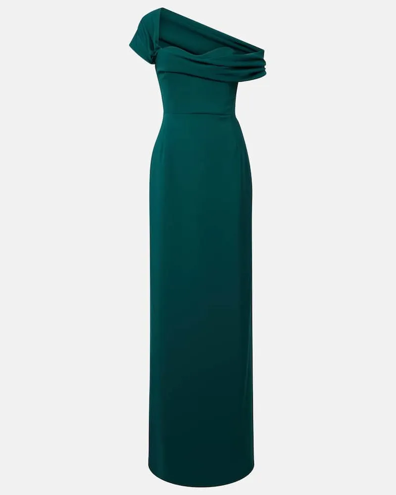 Carolina Herrera New York Off-Shoulder-Robe aus Crêpe Grün