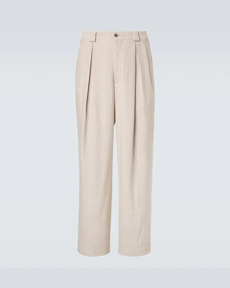 Giorgio Armani Archivio Gerade Hose Beige