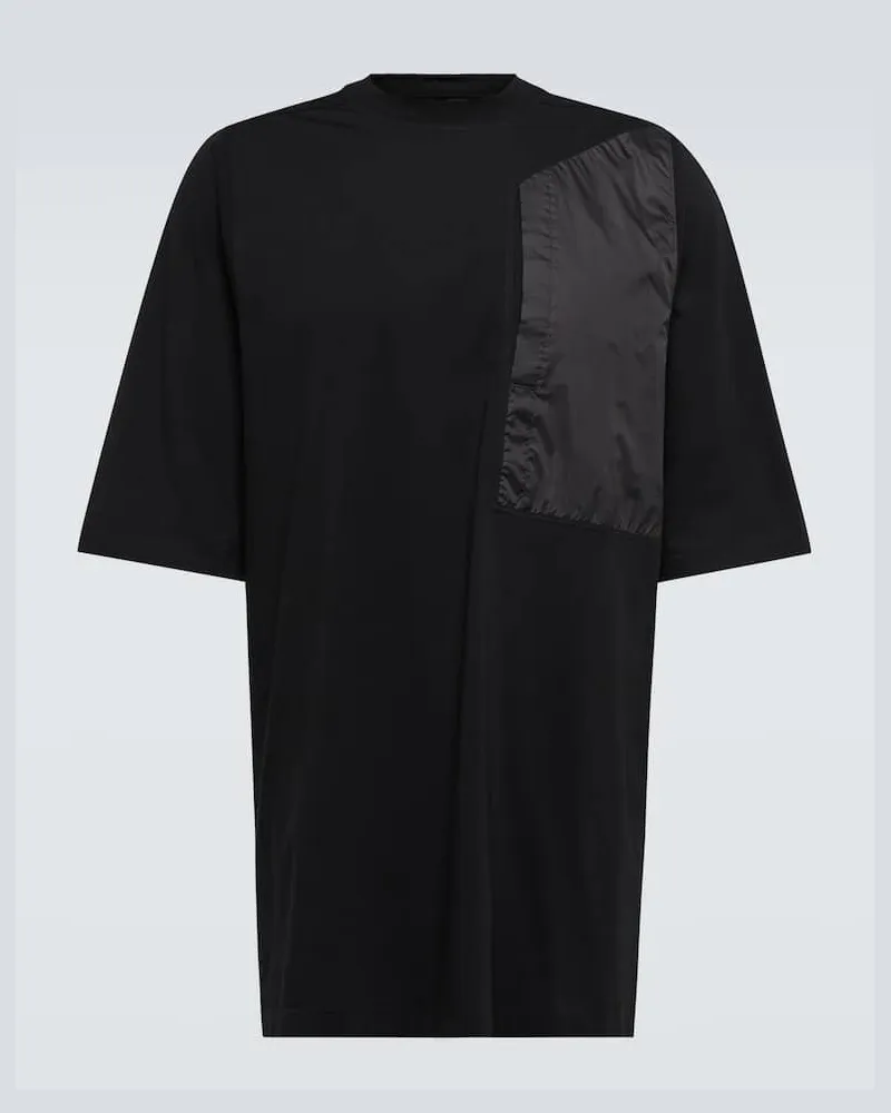 Rick Owens T-Shirt Pocket aus Baumwoll-Jersey Schwarz