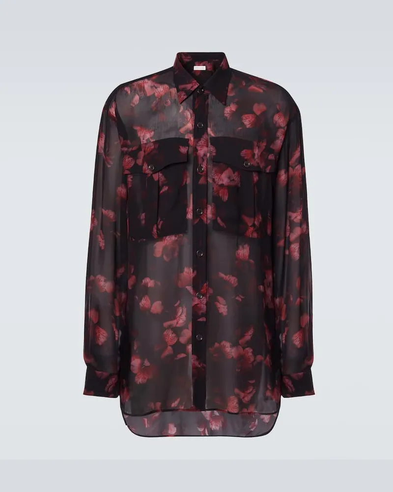 Dries van Noten Hemd Burgund
