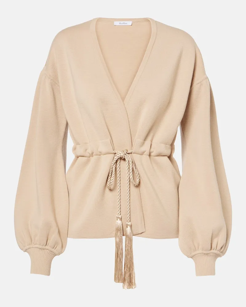 Max Mara Cardigan Tiberio aus Schurwolle Beige