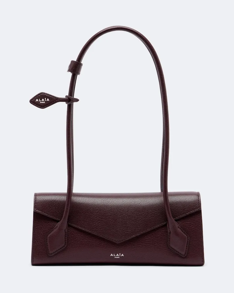 Alaïa Alaïa Schultertasche Le Teckel Small aus Leder Burgunderrot