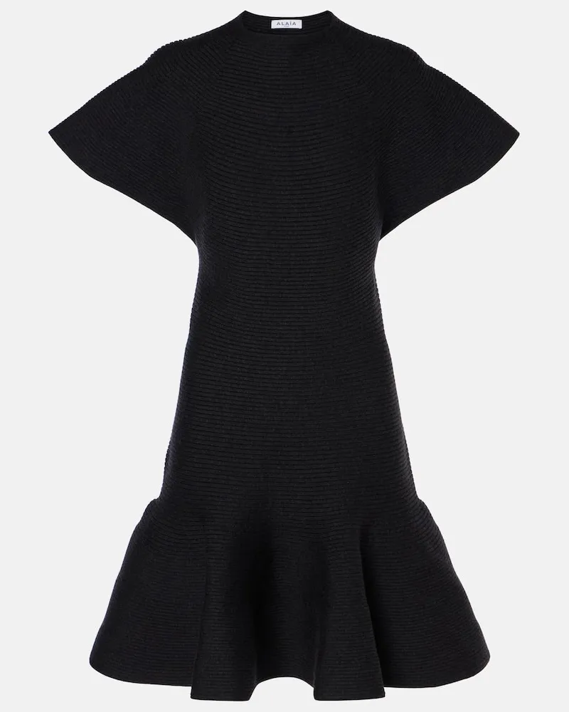 Alaïa Alaïa Minikleid aus einem Wollgemisch Schwarz