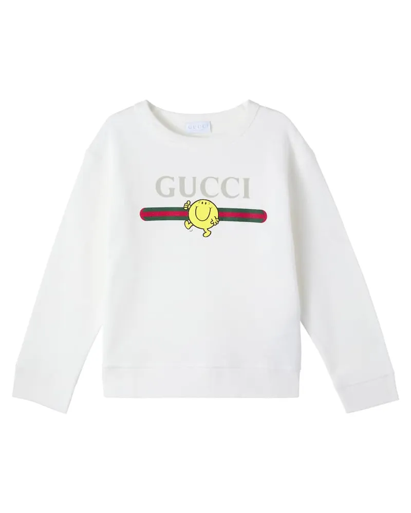 Gucci X Mr. Men Little Miss Sweatshirt aus Baumwolle Weiß
