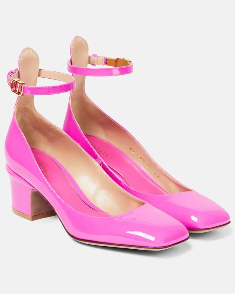 Valentino Garavani Pumps Tan-Go aus Lackleder Pink