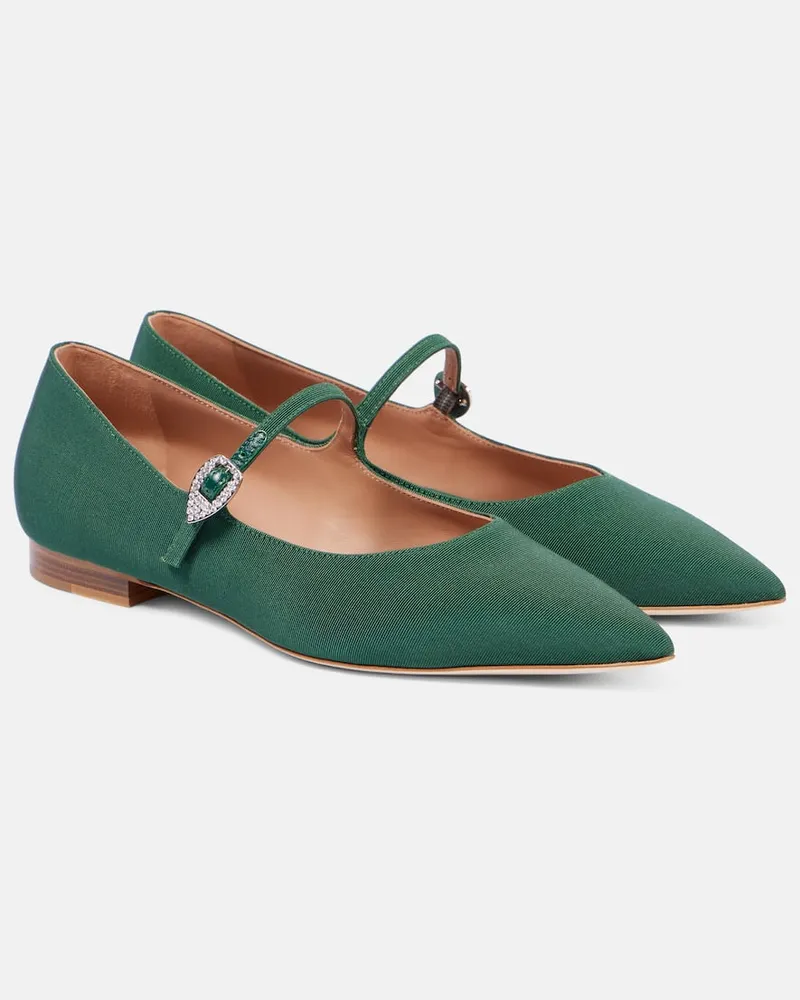Malone Souliers X Tabitha Simmons Verzierte Ballerinas Kate Grün