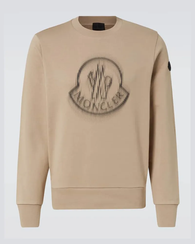 Moncler Sweatshirt aus Baumwoll-Jersey Beige