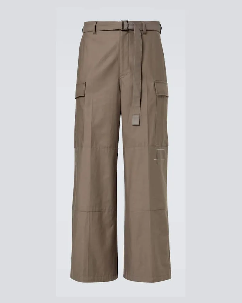 Sacai Cargohose aus Baumwolle Beige
