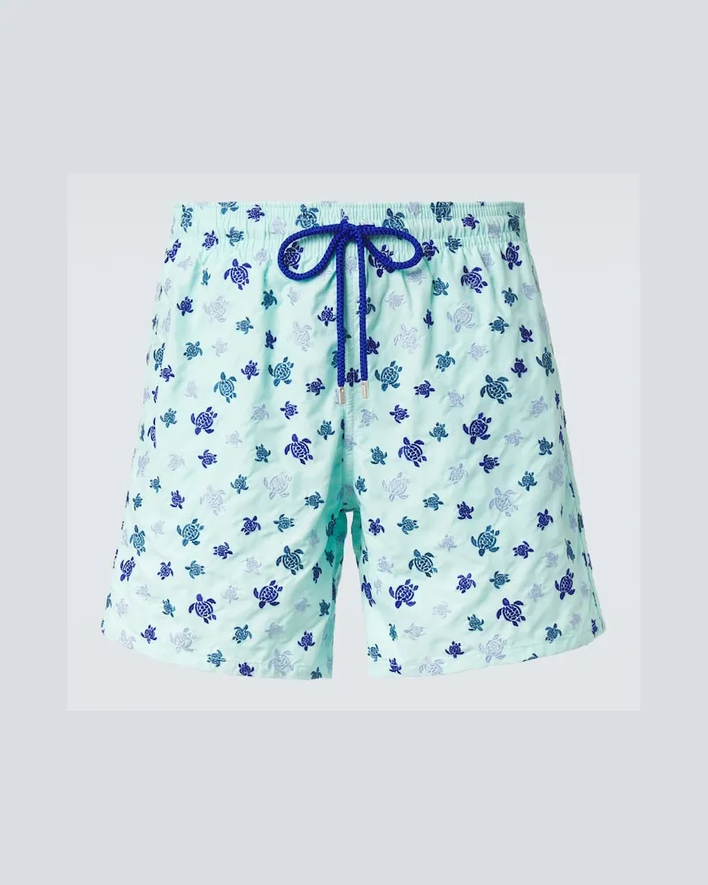 Vilebrequin Bedruckte Badehose Grün