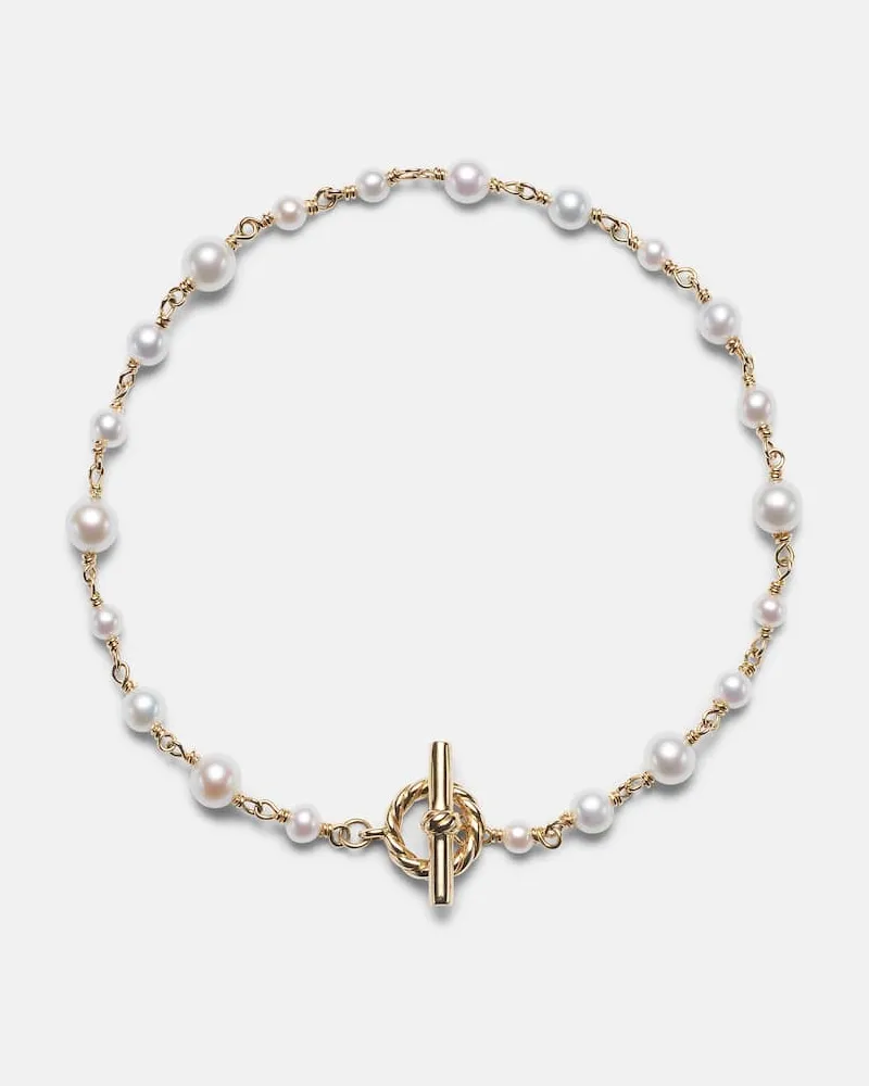 David Yurman Armband Pearl Classics aus 18kt Gelbgold mit Süßwasserperlen Gold