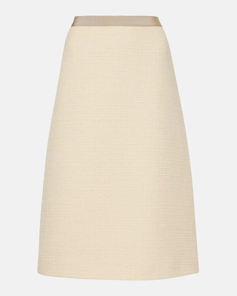 Valentino Garavani Midirock Mossi aus Tweed Beige