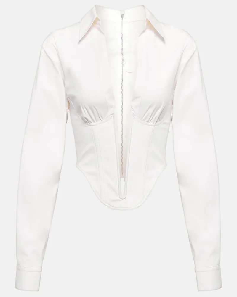 Dion Lee Top Corset aus einem Baumwollgemisch Weiß