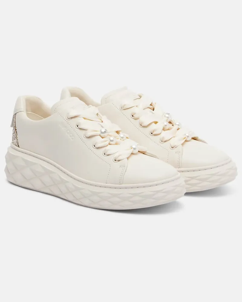 Jimmy Choo Sneakers Diamond Light Maxi aus Leder Weiß