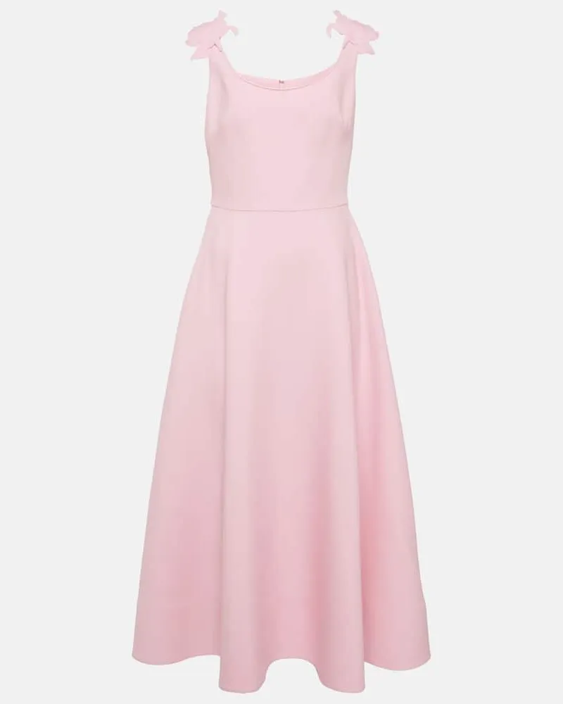 Valentino Garavani Midikleid aus Crepe Couture Pink
