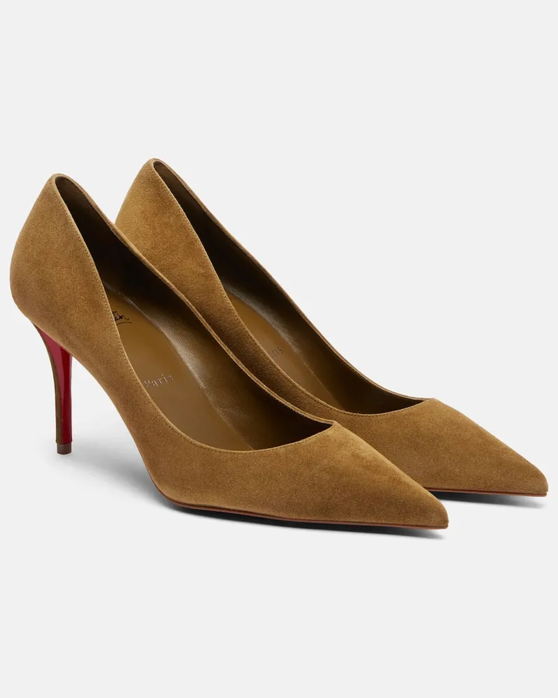 Christian Louboutin Pumps Miss Z 80 aus Veloursleder Braun