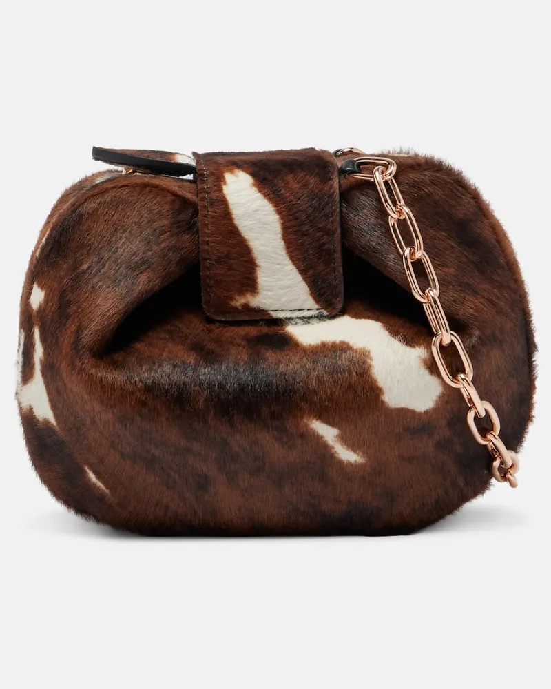 Gabriela Hearst Clutch Demi Small aus Kalbshaar Weiß