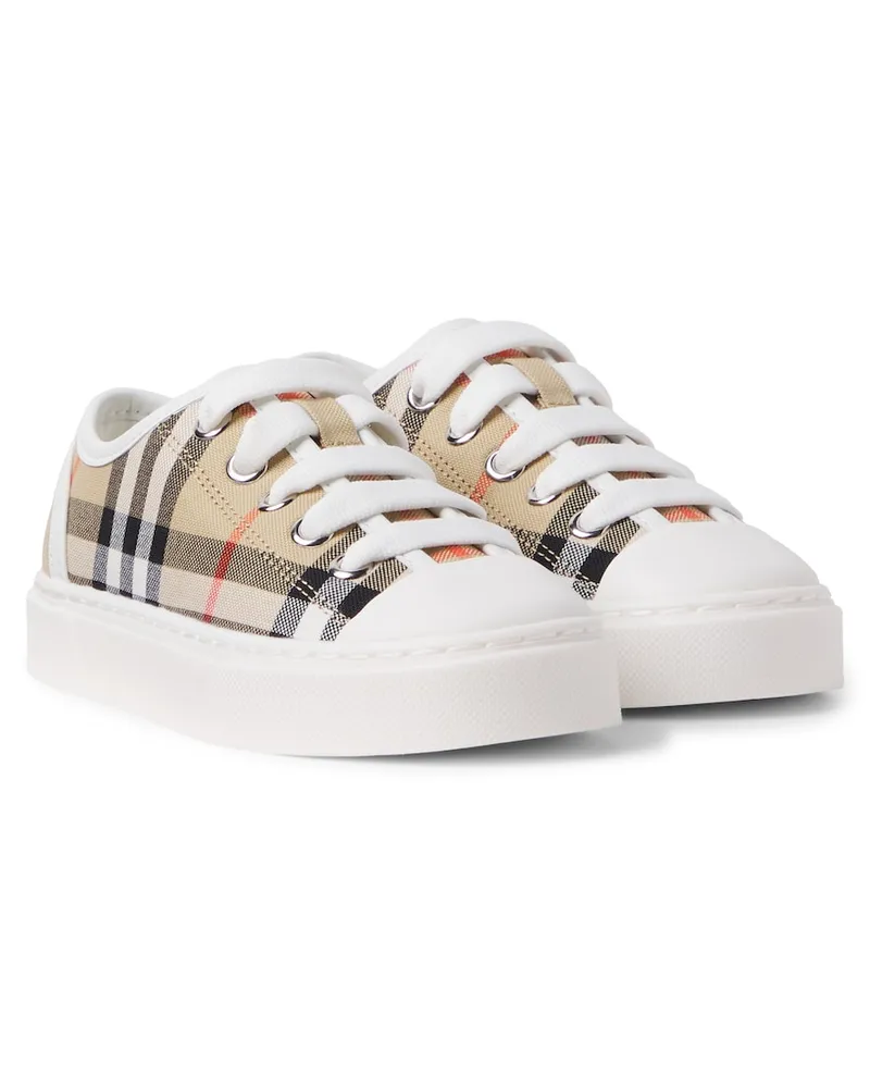 Burberry Sneakers Burberry Check aus Canvas Beige