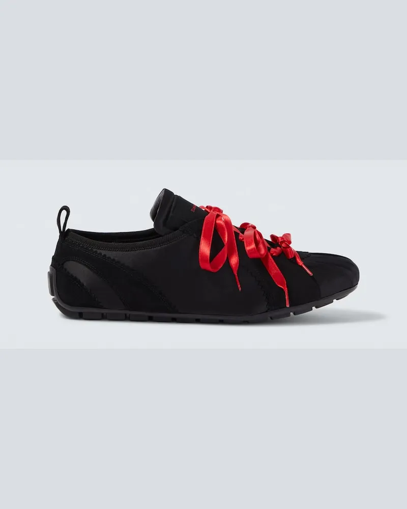 Simone Rocha Sneakers Ballerina Grip aus Satin Schwarz