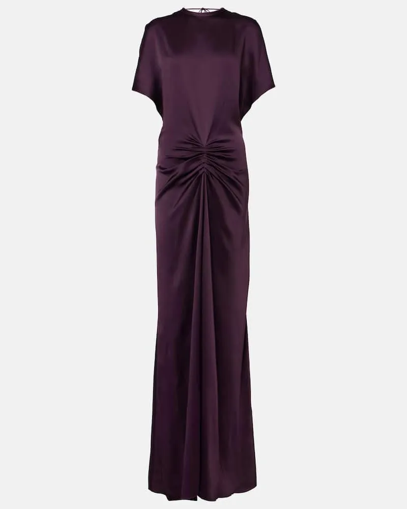 Victoria Beckham Robe aus Satin Lila