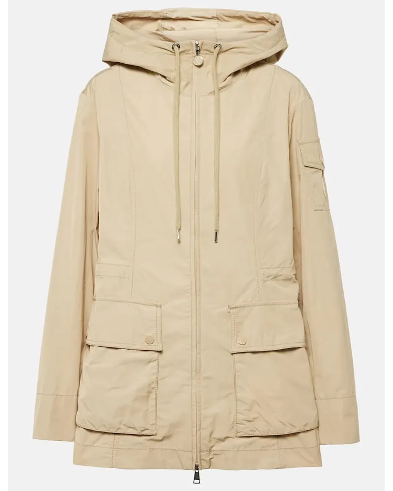 Moncler Parka Leandro aus Popeline Beige