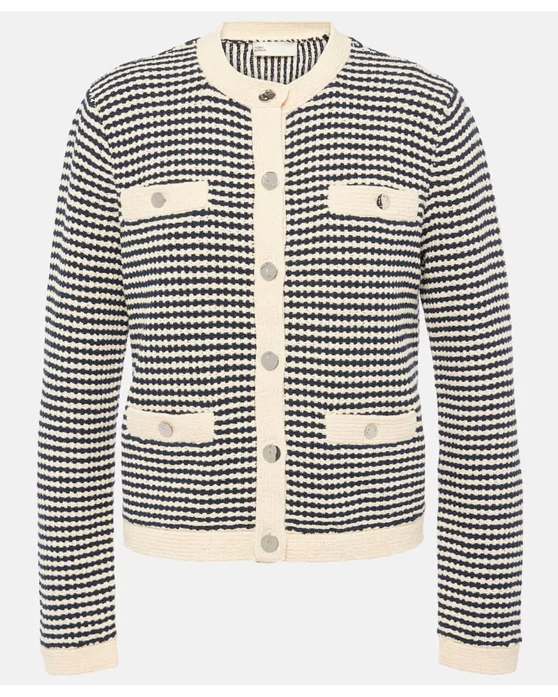 Tory Burch Cardigan Kendra aus Haekelstrick Blau