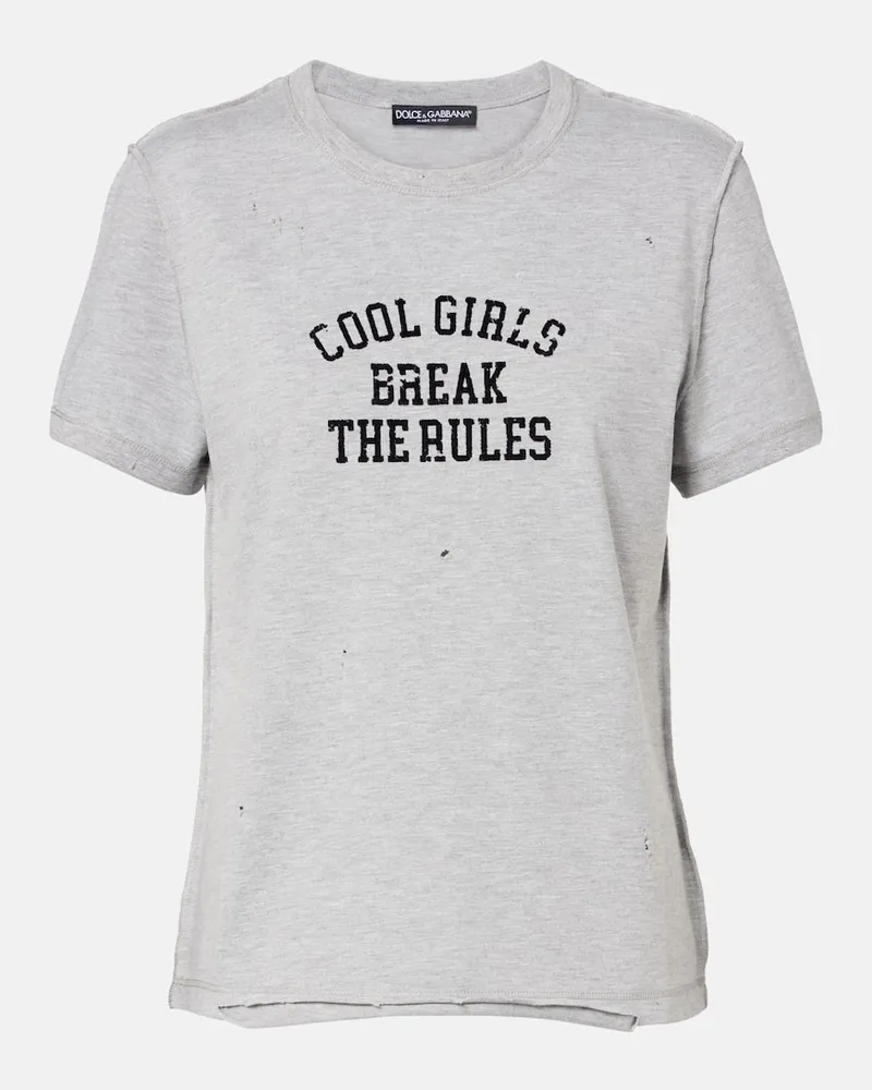 Dolce & Gabbana T-Shirt aus Jersey Grau