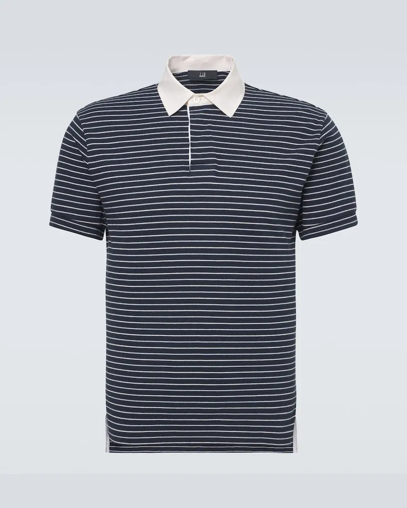 Dunhill Poloshirt aus Baumwoll-Piqué Blau
