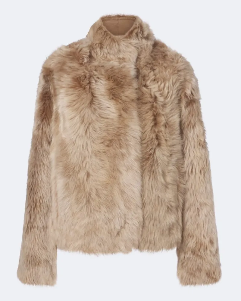Yves Salomon Jacke aus Shearling Beige