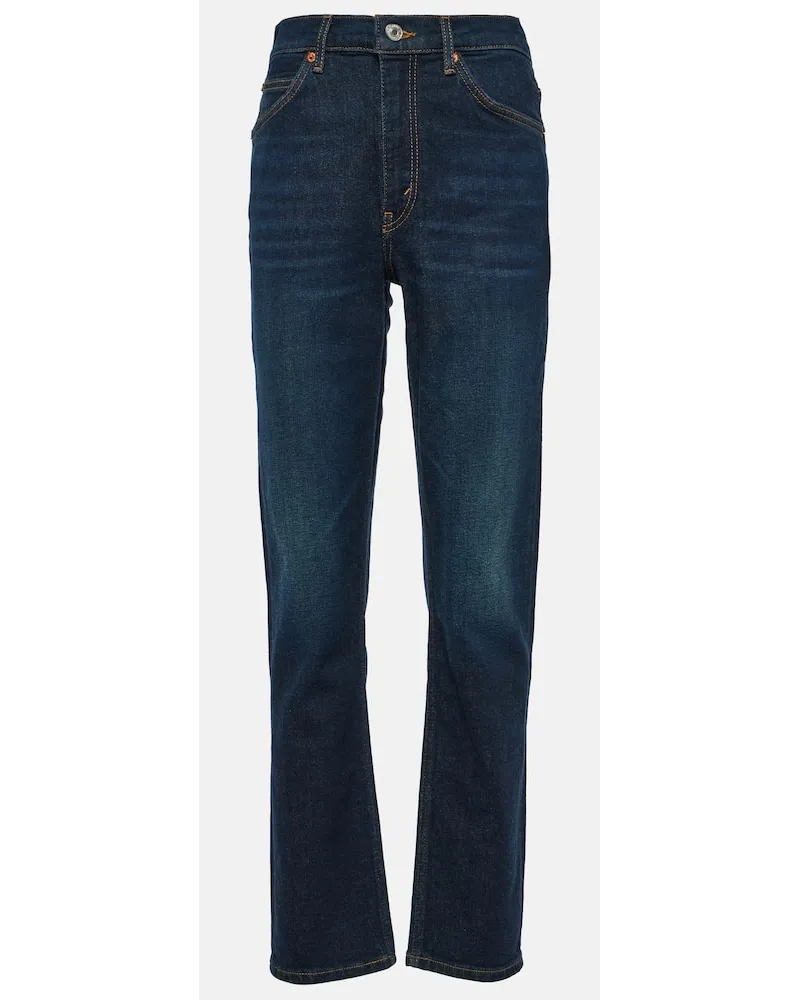 RE/DONE High-Rise Straight Jeans 70s Schwarz