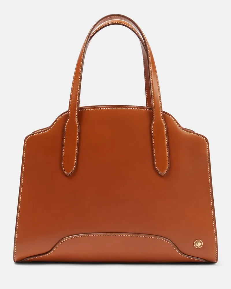Loro Piana Tote Sesia Medium aus Leder Braun