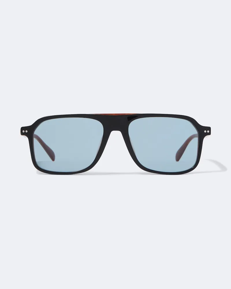 Brunello Cucinelli Navigator-Sonnenbrille Schwarz