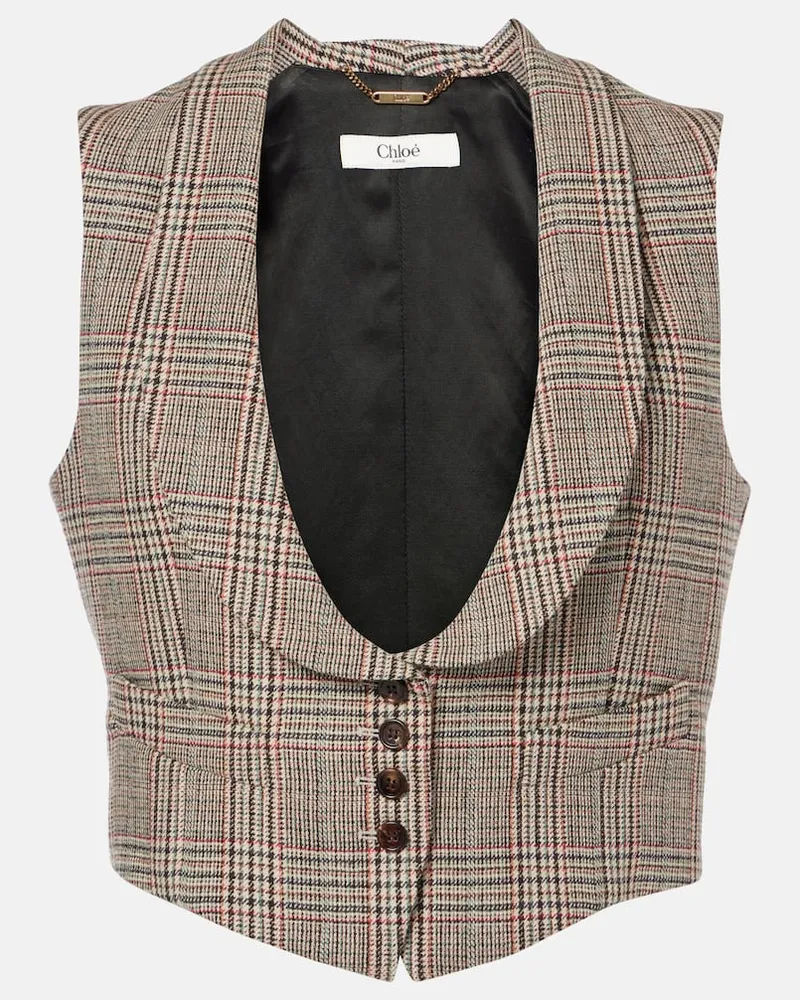 Chloé Chloé Weste aus einem Wollgemisch Multicolor