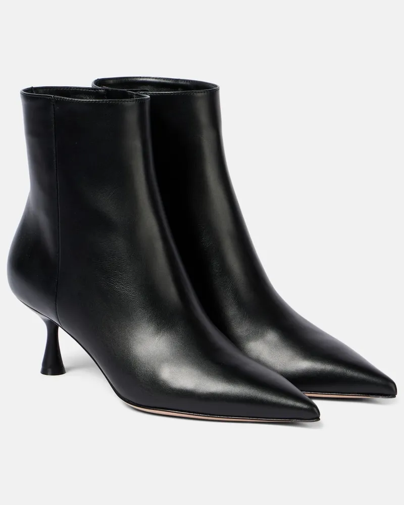 Gianvito Rossi Ankle Boots aus Leder Schwarz