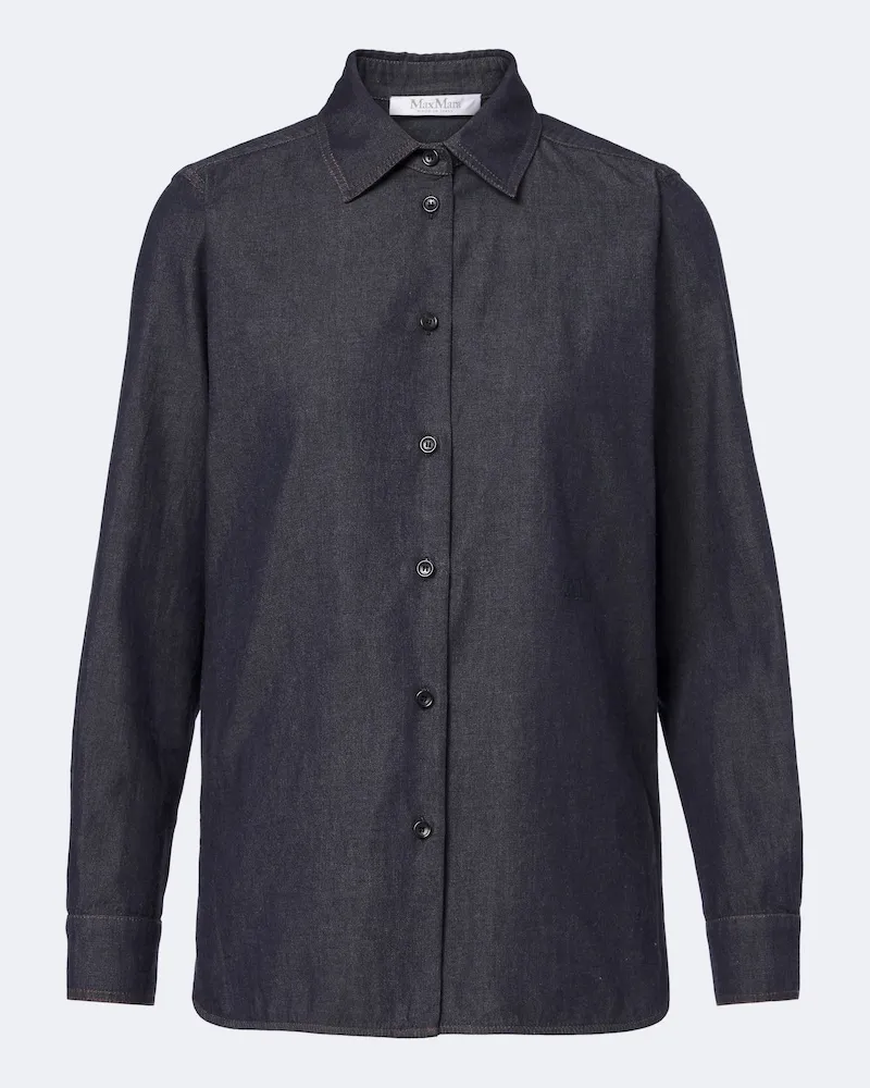 Max Mara Jeanshemd Blau
