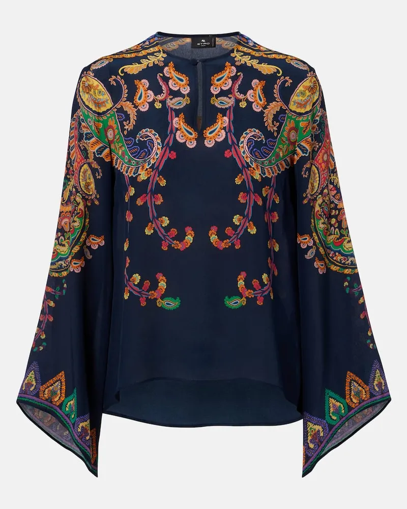 Etro Bedruckte Bluse aus Seide Multicolor