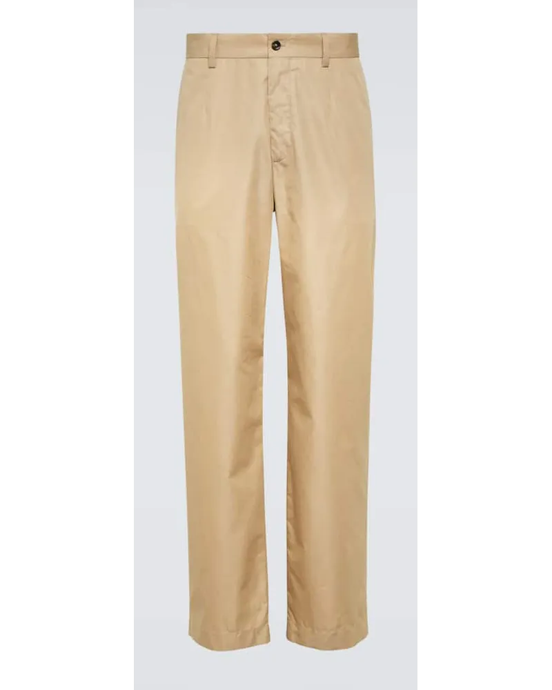 Dolce & Gabbana Chinohose aus Baumwolle und Seide Beige