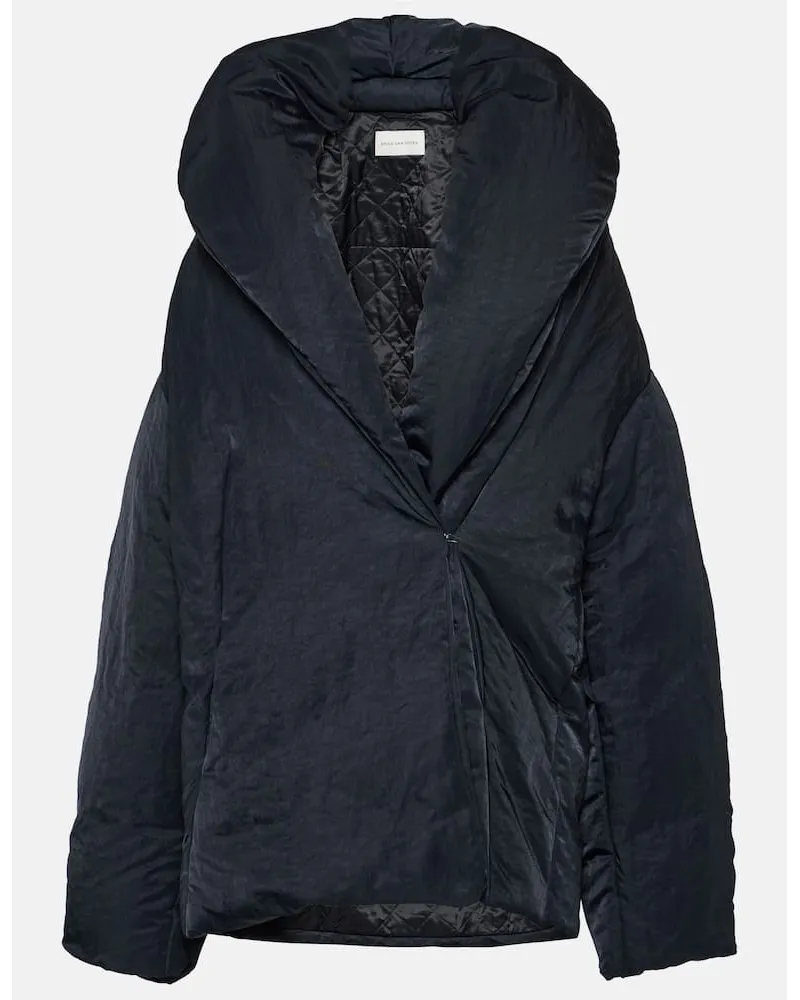 Dries van Noten Wattierte Jacke Voltaire Schwarz