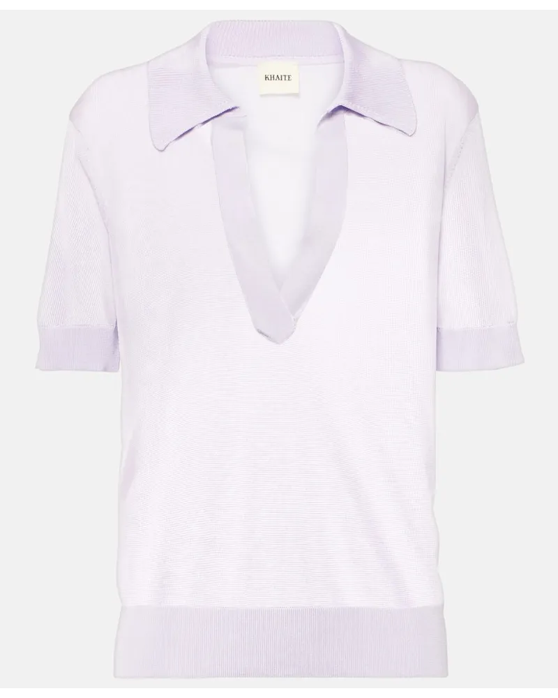 KHAITE Top Julita aus Jersey Lila